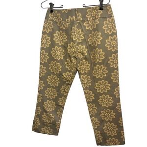 Banana Republic floral pants Size 4 light yellow and beige print